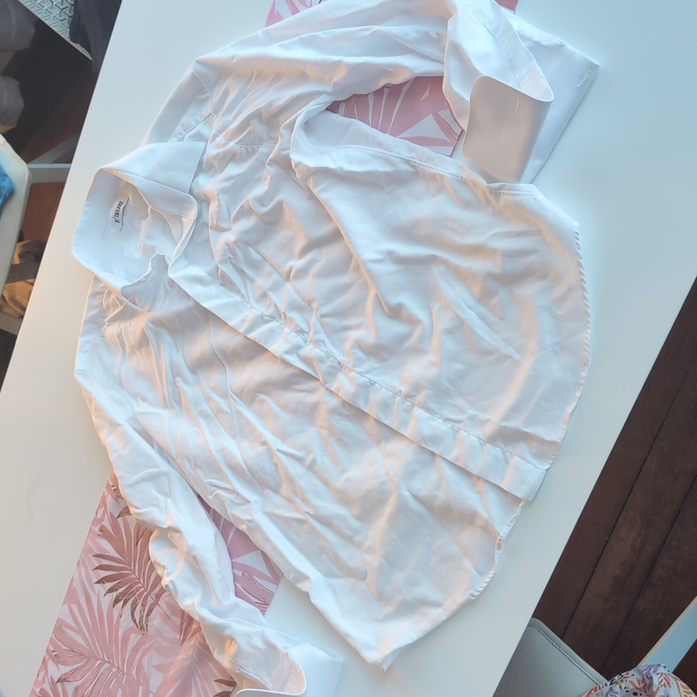 WHITE tuxedo shirt (hidden placket)